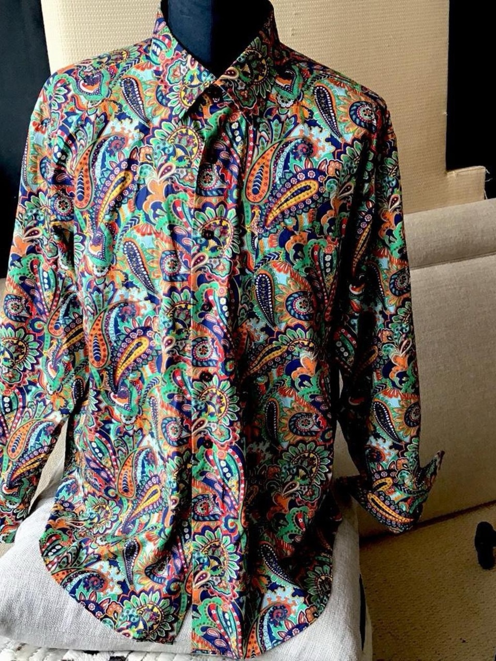 Alan Flusser Multicolor Paisley Button-Down Shirt